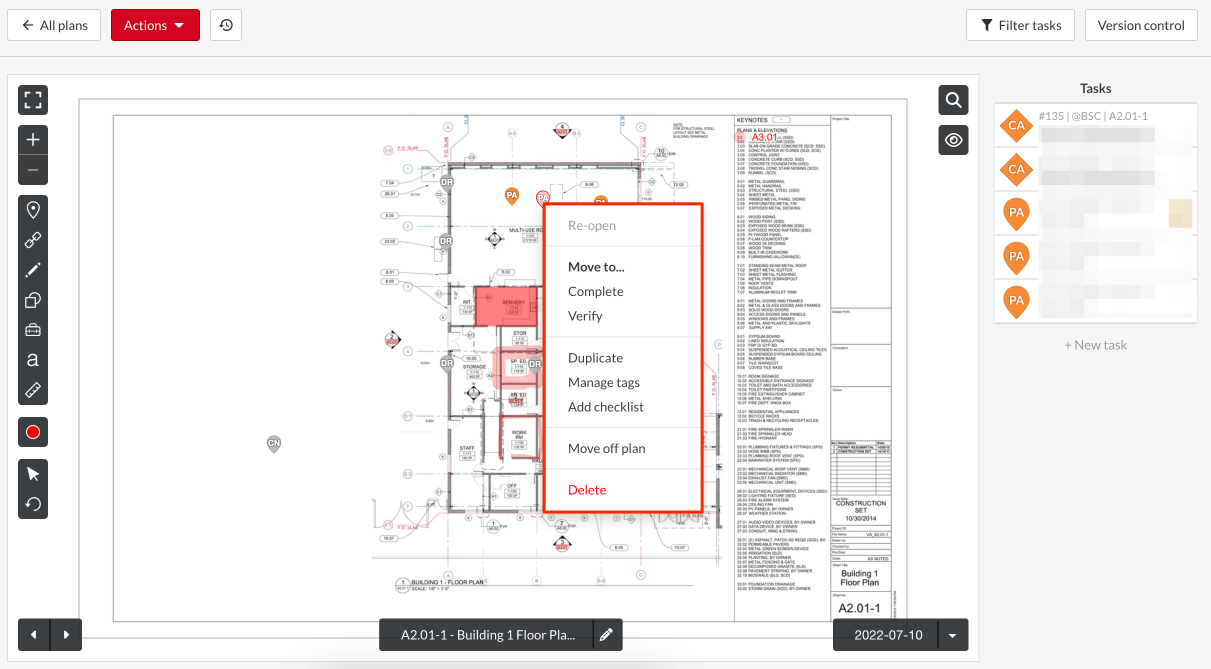 How to use the Single Plan View and Markup Tools () Knowledge Base