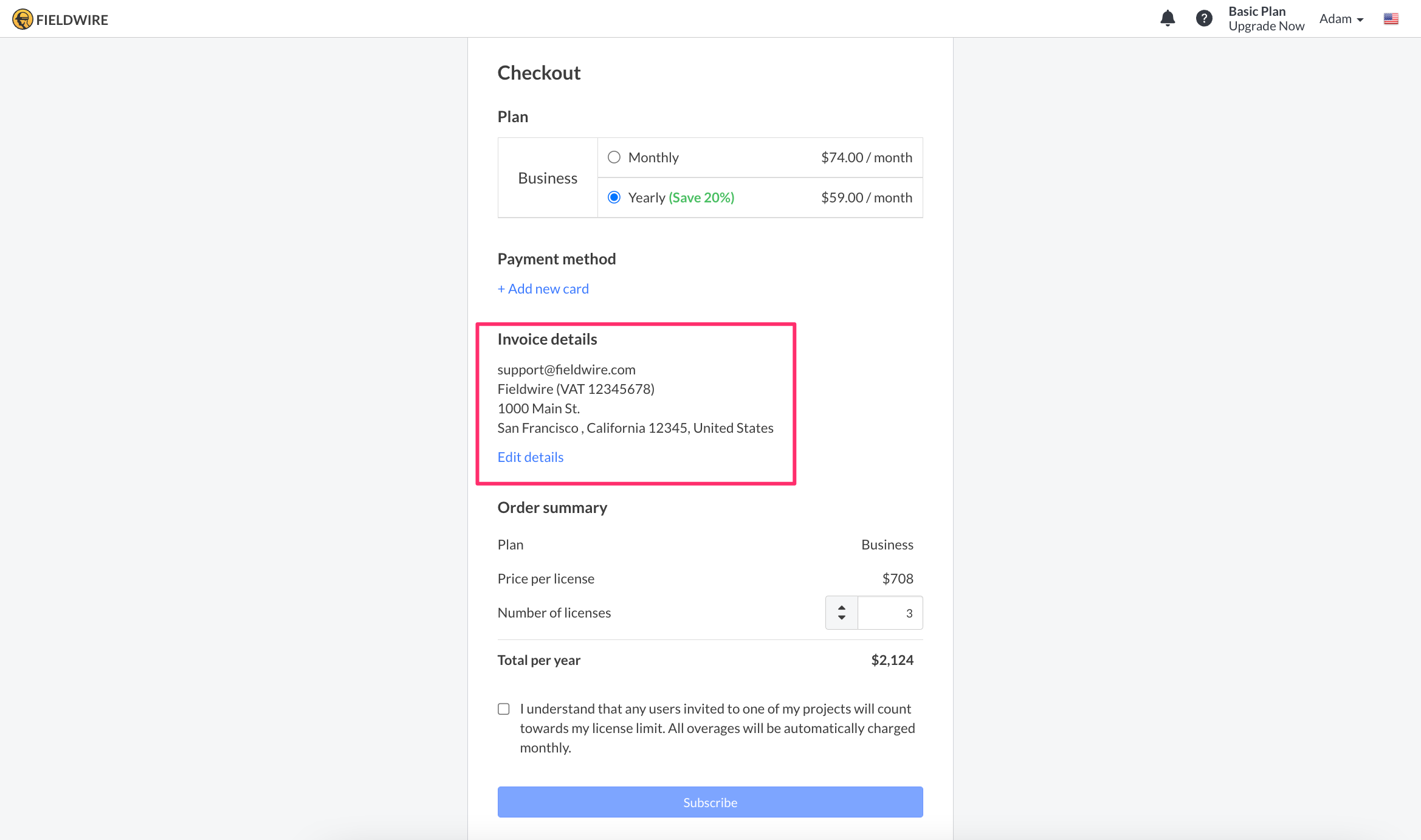 How to add a VAT number to my invoice receipts – Knowledge Base